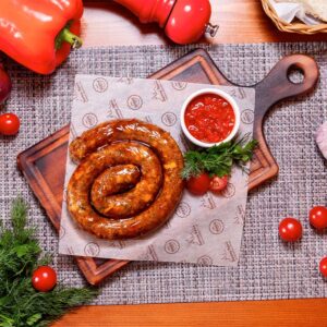 Колбаска «Охотничья» с соусом «Аджика»