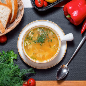 Суп-лапша из фермерской курицы